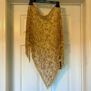 Made of Me sheer Scarf Animal Print with Beading